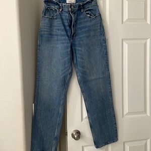 Abercrombie jeans 90s straight ultra high rise medium wash